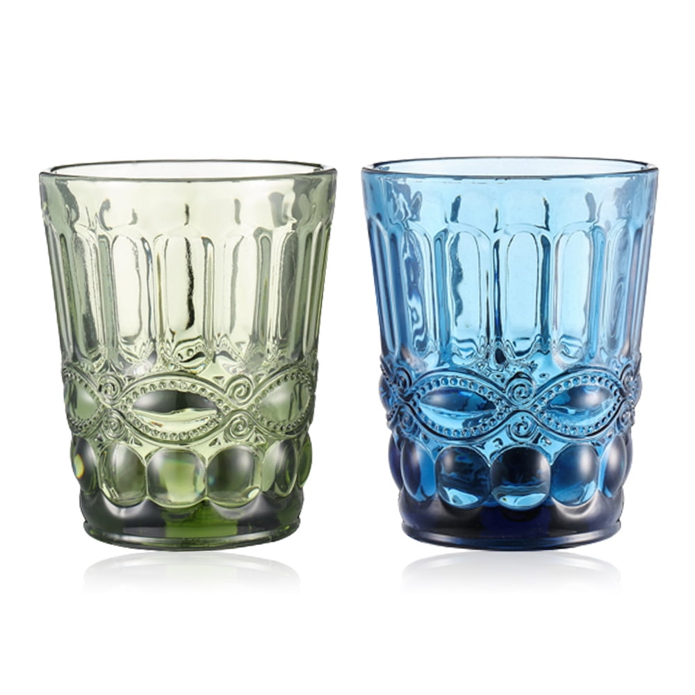2pcs/set Glass Cup, Creative Structured Clear Water Cup For Kitchen