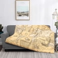 thumbnail image 2 of Yiaed World Map Print Blanket Throw Blanket Soft Cozy Flannel Blanket for Home Bed Sofa Couch Chair-60"x50", 2 of 6