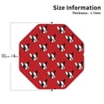 thumbnail image 2 of KLL Drink Coasters Set Octagon of 4,PU Leather Absorbent Coasters Set Decorative Coffee Cup Coasters Housewarming Gift for Home Decor-Bulldog Red, 2 of 5