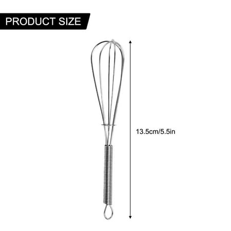 

Mini Small Stainless Steel Wire Whisk Whip Mix Stir Beat Manual Egg Beater