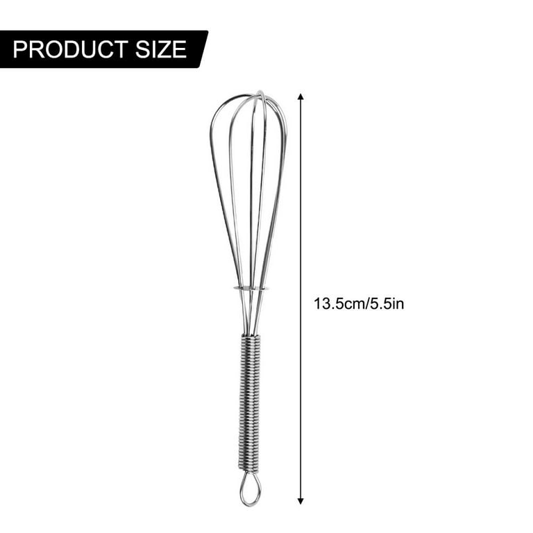 Fule Mini Small Stainless Steel Wire Whisk Whip Mix Stir Beat Manual Egg  Beater