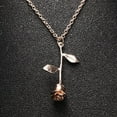 thumbnail image 2 of Maya’s Grace Rose Flower Pendant Charm Chain Necklace for Women, 2 of 4