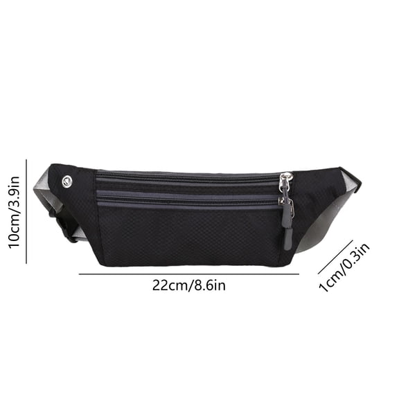 Rkxzt Waist Bag,Men's Waterproof Nylon Crossbody Waist Bag with Belt Phone Holder 8.66x3.94",Storage Organization
