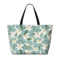 thumbnail image 2 of Xecao Lilies Flowers for versatile beach bag for women includes zipper pockets and waterproof material, ideal for vacations and adventures., 2 of 7