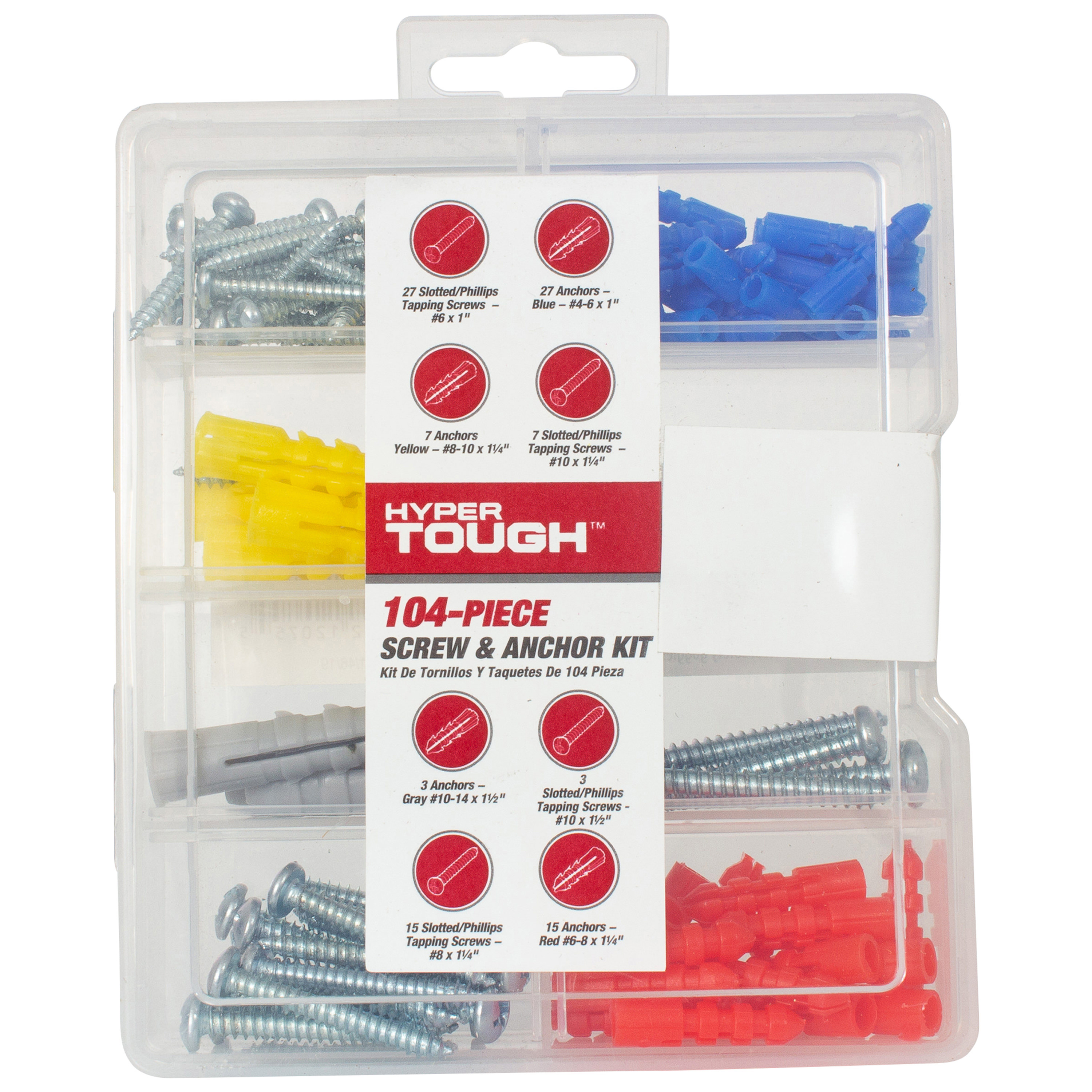 Hyper Tough 104-Piece Screw and Anchor Assortment photo 6