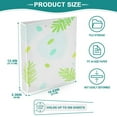 thumbnail image 5 of Pastel Leaf Silhouettes 12.4x10.6in PVC Round Ring Binder, D-Ring 3-Hole, Metal Clip, 200 Sheets, 5 of 10