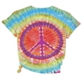 thumbnail image 5 of IDOCLOTHES Womens Hippie T Shirts 60s 70s Tie Dye Hippie T-Shirts Peace Love Tshirts Vintage Graphic Tees for Women Going Out Tops Green, S, 5 of 5