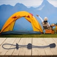 thumbnail image 3 of 2pcs Elastic Rope Adjustable Backpack Walking Stick-Holder Trekking Hiking Pole Fixing Tie Cord Rope Mountaineering Buckle, 3 of 11