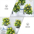 thumbnail image 2 of Small artificial plant, artificial plants, plastic lemon tree, bonsai, artificial potted plant for home and office, 2 of 3