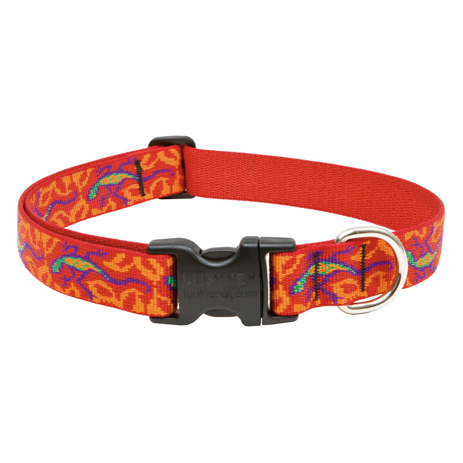 LUPINE INC 41053 1x1618 Go Go Gecko Dog Collar