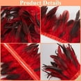 thumbnail image 6 of 5m Red Rooster Feather Fringe Trim 13-18cm Natural Feather Trimming Decoration Rooster Hackle Feather Trim Ribbon for DIY Cosplay Costume Carnival Decor Shawl Skirt Accessories, 6 of 9