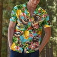 thumbnail image 6 of Pineapple Sloth Funny Tropical Hawaiian Shirt Aloha Summer Button Down Short Sleeve Casual Shirt, 6 of 7