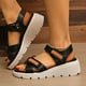 thumbnail image 4 of MKLEKYY Sandalias de Plataforma de Cuero Con Punta Abierta para Mujer, Cómodas, de Verano, 4 of 4