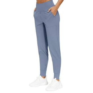 CRZ YOGA Women's Lightweight Cargo Joggers - High Waist, 6 Pockets, 27.5" Inseam, Cotton Blend Sweatpants