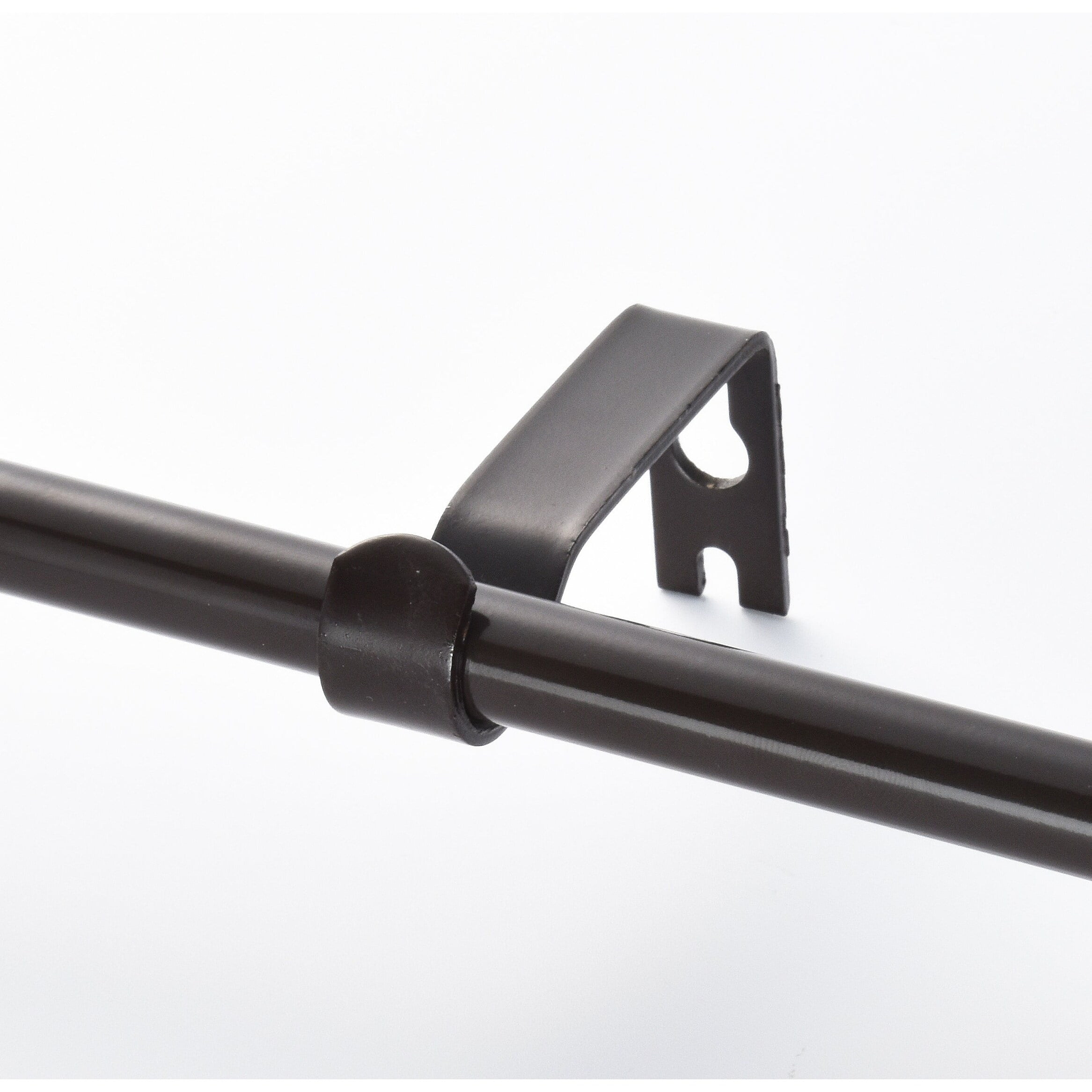 Lumi 5/8" Single Curtain Rod Set Oil Rubbed Bronze- Square finials 28"-48" - Brown