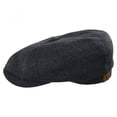 thumbnail image 3 of Herringbone Silk Newsboy Cap - XXL - Gray/Black, 3 of 4