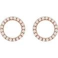 thumbnail image 2 of FB Jewels 14K Rose 1/5 CTW Diamond Circle Earrings, 2 of 2