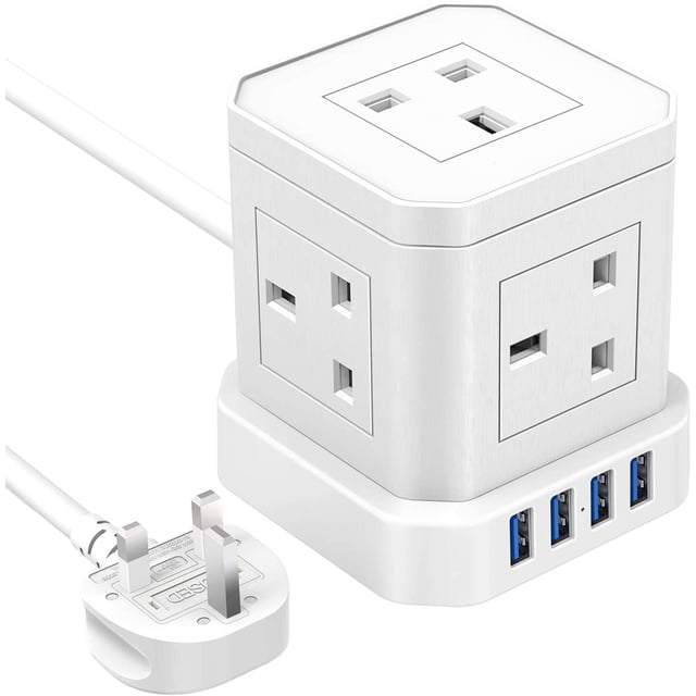 Extensor de salida Protector contra sobretensiones Lado Multi Enchufe Adaptador de pared Tira de alimentación para el hogar Oficina Cocina