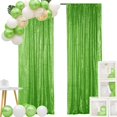 thumbnail image 1 of Fondos Hahuho 2 Paneles 61x244 cm Verde Claro con Lentejuelas, 1 of 7