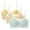 Yellow, variant on Womens Bralette 3 Pack Ultra Soft Wireless Comfort with Removable Padding XXXXL Size Black