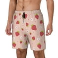 thumbnail image 2 of Balery Strawberries Mens Swim Trunks Swim Shorts for Men Quick Dry Inseam Beach Shorts with Compression Liner Pocket-XX-Large, 2 of 9