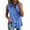 Blue#19, variant on Women Sleeveless Blazers Cotton Linen Cardigan Casual Business Work Vest Lightweight Button Down Notch Collar Top Khaki L