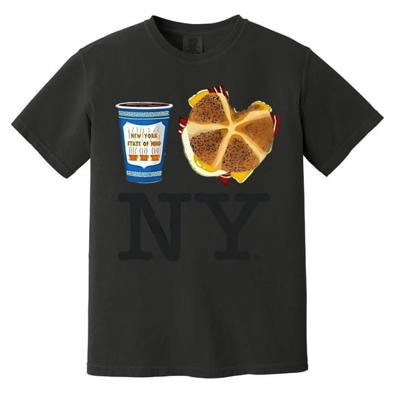 I Love NY Coffee Bacon Egg And Cheese New York Themed Tee Comfort Color T-Shirt