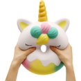 thumbnail image 1 of Donut gigante de unicornio de 5 pulgadas, blando y perfumado, de elevación lenta, para aliviar el estrés, para niños (blanco), 1 of 5