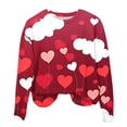 thumbnail image 4 of Jsaierl Womens Valentine's Day Sweatshirts Cute Love Heart Print Sweatshirts Trendy Pullover Sweater Tops Crewneck Dressy Casual Long Sleeve Shirts for Women, 4 of 4