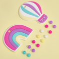 thumbnail image 3 of 32Pcs 7 Style Food Grade Eco-Friendly Silicone Beads DIY Nursing Necklaces Making Rainbow & Hot Air Balloon & Round Mixed Color 8~90x8~90x8~10mm Hole: 1~7x7~9mm, 3 of 6