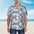 thumbnail image 4 of Daiia Lilies Flowers Hawaiian Shirt for Men Gentle Cotton Regular Short Sleeve Casual-3X-Large, 4 of 9