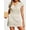 Beige, variant on Boho Crochet Cover-Up Dress for Women – V-Neck Button-Detail Beach Pool Fashion