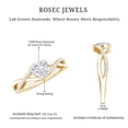 thumbnail image 5 of Rosec Jewels Lab Diamond Heart Shape Ring (EF-VS Quality) - Heart Promise Engagement Ring 1 Ct - with Jewelry Box, 18K Yellow Gold, US 7.50, 5 of 6