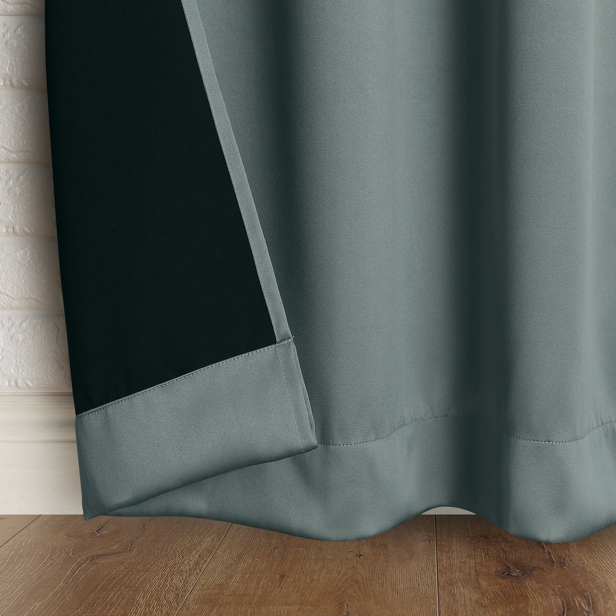 Sun Zero Avery 100% Blackout Rod Pocket Curtain Panel, 40" X 84", Harbor Blue