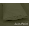 thumbnail image 4 of RUVANTI 7 Pcs Cotton Sheets - 100% Natural Cotton Soft, Lightweight & Breathable Crispy Percale Bed Sheets, Split King Sheets for Adjustable Bed 16" Deep Pockets, Winter Moss, 4 of 9