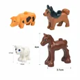 thumbnail image 3 of Bloques de construcción de animales MOC, escena de partículas pequeñas, tigre, oveja, pato, caballo, ballenas, modelo educativo, zoológico, regalo ensamblado, ladrillos de juguete DIY, 3 of 5