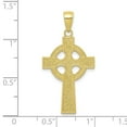 thumbnail image 3 of FB Jewels 10K Yellow Gold Lrg Celtic Cross with Eternity Circle and Design Texture Pendant, 3 of 3