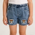 thumbnail image 2 of Gunia Jean Shorts For Toddler Girls Denim With Cute Bear Print Distressed Casual Summer Elastic Waist Outdoor Play Girl Denim Shorts 18M-6Y, 2 of 9
