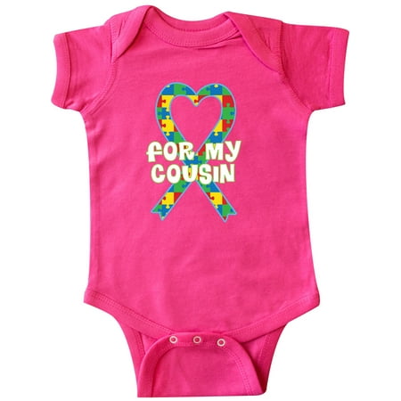 

Inktastic Autism Awareness for Cousin Puzzle Ribbon Gift Baby Boy or Baby Girl Bodysuit