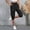 Black women plus size cargo capri pants a1, variant on Cagogo Women Plus Size Cargo Capri Pants Elastic Waist Casual Cropped Pants with Pockets Travel Work Hiking Summer Loose Fit Trousers, Brown M
