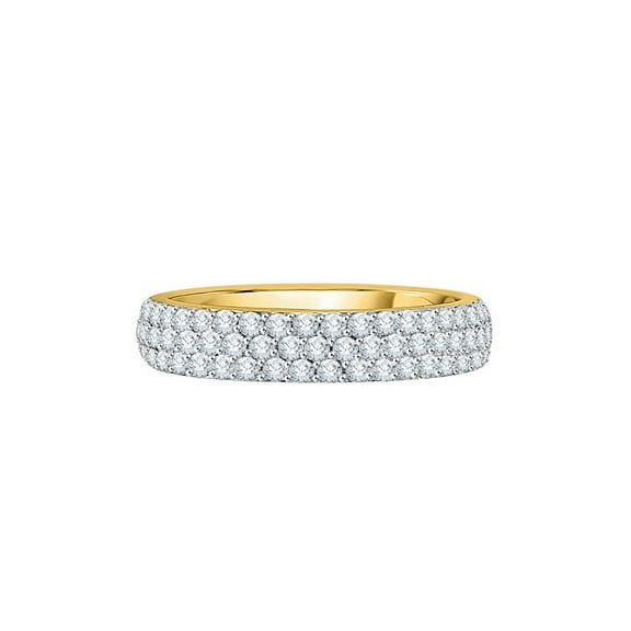 Diamond Anniversary Ring in 14K Yellow Gold (3/4 cttw) (I-Color, SI3-I1 Clarity) (Size-9)
