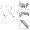 thumbnail image 3 of 10Pc Simple Dreamcatcher Loving Heart Shape Metal Ring Plating Ring Hecho a mano Vestido accesorio para mujer niña (12cm), 3 of 8