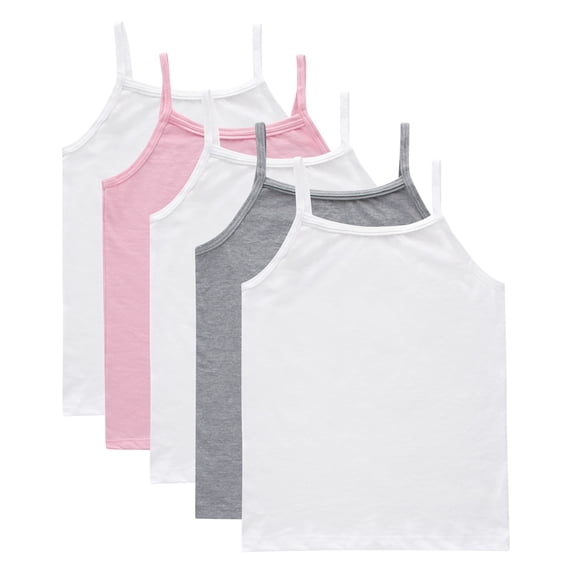 Hanes Girls Cotton Camis, 5 Pack Sizes XS - XL