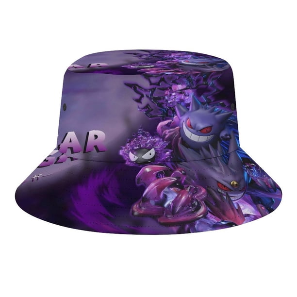 Gengar Sombrero bucket para adultos, gorra de protección solar, sombrero de pescador plegable para viajes al aire libre, pesca y actividades de verano