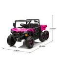 thumbnail image 2 of Ambifirner 24V Ride On Dump Truck Car for Big Kids 2 Seater XL, 4WD 6-Wheels Battery Powered Ride On Toy with Remote Control, 440W Powerful Motors, Dump Bed Electric UTV for Boys Girls, 2 of 8
