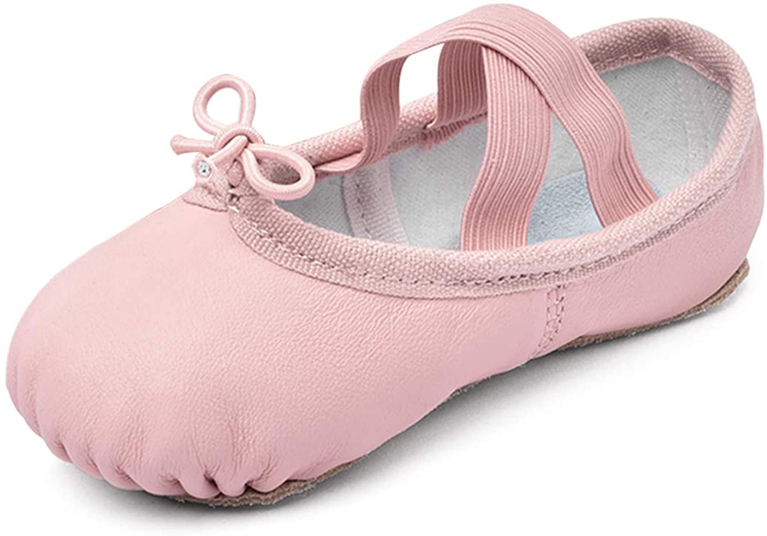 DIPUG Ballet Shoes for Girls Ballet Slippers Genuine Leather Toddler Ballet Shoes Dance Shoes for Girls Pink Kids Ballet Shoes