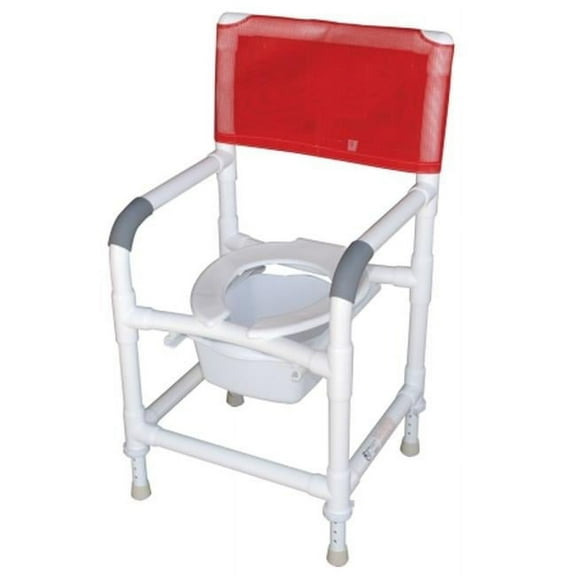 MJM International 118-LP-ADJ-SQ-PAIL Shower- Commode Chair