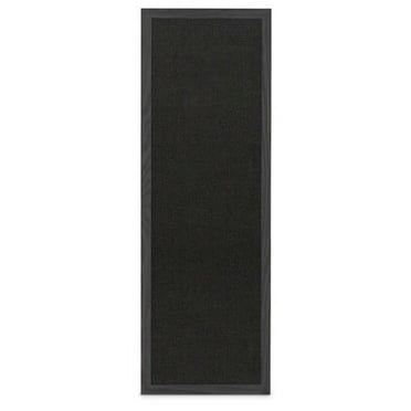 Black fabric corkboard with black wood frame 12' x 36'