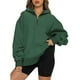 thumbnail image 1 of Sudaderas con capucha para mujer con media cremallera de gran tamaño con capucha y trajes de moda de otoño Y2k ropa de color sólido de manga larga, 1 of 2