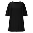 thumbnail image 4 of Plus Size T-Shirt Dresses for Women Casual Loose Fit Short Sleeve Mini Dress Basic Oversized Tunic Dress, 4 of 6
